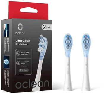 Oclean Bürstenköpfe Brush Head Ultra Clean 2 Pack White