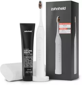 Zahnheld elektrische Schallzahnbürste G3 im Set mit Zahnpasta Natural White 1 St Zahnbürste