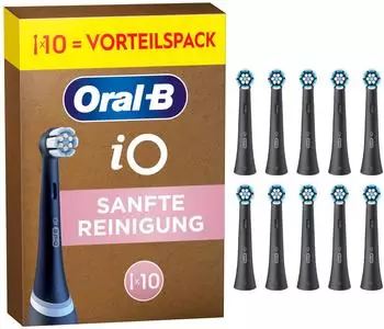 Oral-B iO Sanfte Reinigung Aufsteckb&uuml;rsten schwarz (10 Stk.)