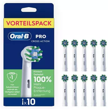 Oral-B Pro CrossAction Aufsteckb&uuml;rsten wei&szlig; (10 Stk.)