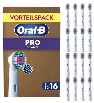 Oral-B Pro 3D White Aufsteckb&uuml;rsten Karton (16 Stk.)