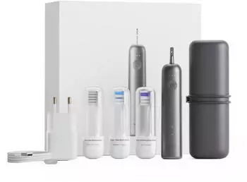 Laifen Wave , Oszillation & Vibration elektrische Schallzahnbürste mit 3 Bürstenköpfen, IPX7 Wasserdicht Reisezahnbürste (Aluminium Geschenkbox-Version）