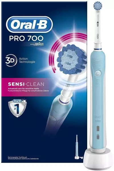 Oral-B Pro 700 Sensi-Clean Elektrische Zahnbürste, unisex