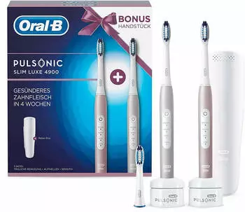 Oral B Pulsonic Slim Luxe 4900 rosegold + 2. Handst&uuml;ck