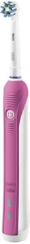 Braun Oral-B Pro 750 CrossAction, Elektrische Zahnbürste rosa/weiß