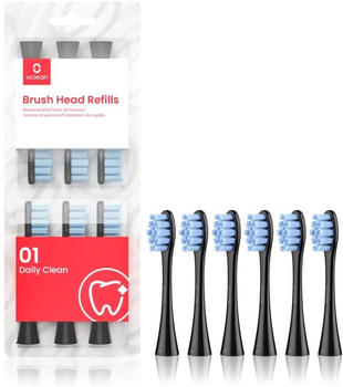 Oclean Standard Clean Brush Head Refill schwarz (6 Stk.)