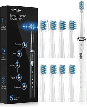 Phylian Sonic Electric Toothbrush white
