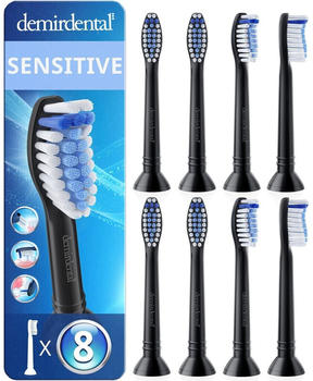 Demirdental Sensitive Ersatzbürsten schwarz (8 Stk.)