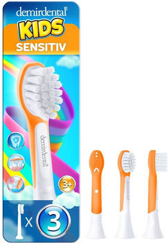 Demirdental Kids 3+ Sensitive Aufsteckbürsten orange (3 Stk.)