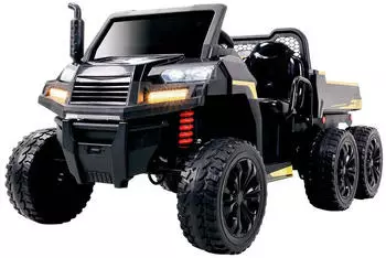 Actionbikes UTV-Kinder-Elektroauto A730 mit 6x4 Vierradantrieb, 2-Sitzer, Kippmulde, Fernbedienung, EVA-Reifen schwarz