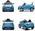 Chipolino Kinder Elektroauto Fiat 500 Fernbedienung, Sicherheitsgurt, MP3, USB blau