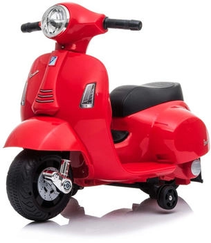 Beneo Elektro-Rutschroller Vespa GTS rot mit Hilfsrädern lizenziert