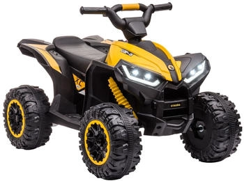 HomCom Elektro Quad f&uuml;r Kinder 12V mit USB-Anschluss MP3-Musikplayer gelb