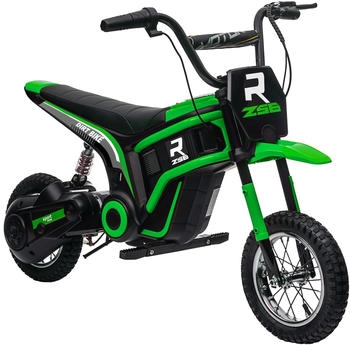 HomCom Kinder Elektro Motorrad 12V mit Hupe und Leuchten grün HomCom Kinder Elektro Motorrad 12V mit Hupe und Leuchten grün