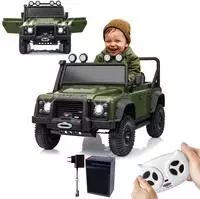 Jamara Elektro-Kinderauto "Ride-on Land Rover Defender 110 SVX gr&uuml;n, 2,4GHz,
