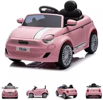 Chipolino Fiat 500 Kinder-Elektroauto pink, Fernbedienung, MP3/USB (ELKFIAT25PI)