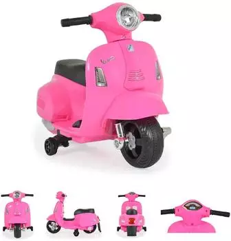 Moni Vespa GTS Super Sport Kinder-Elektromotorrad, pink