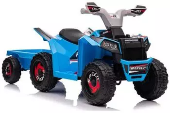 Lean Toys XMX630T Kinder-Elektroquad 6V mit Anhänger, blau (XMX630T)
