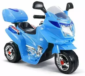 Wisam Elektromotorrad für Kinder 6V, blau, LED (HC8051)