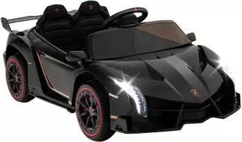 Costway Lamborghini Kinder-Elektroauto 12V mit Fernbedienung, schwarz (FC32397PQ-PW)
