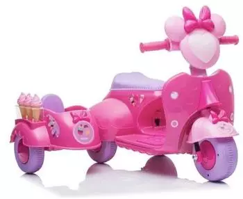Lean Toys Elektro-Kinderscooter Eisdiele Dreirad 6V, LED, rosa (JT5258)