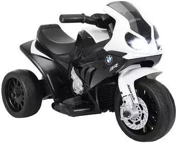 Costway BMW Elektro-Kindermotorrad 6V mit Stützrädern, schwarz (TY327662DE-BK)