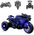 Moni Ninja Kinder-Elektromotorrad, blau, LED, MP3 (Ninja)