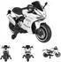 Moni Surfer Kinder-Elektromotorrad mit Stützrädern, Bluetooth, weiß