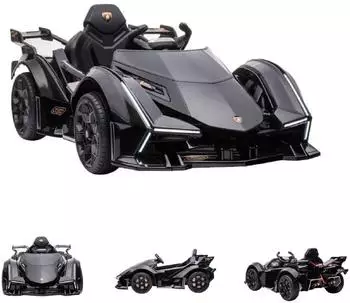 ES-Toys Lamborghini V12 Vision Gran Turismo Kinder-Elektroauto 12V, 2 Motoren, Fernbedienung