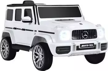 Costway Mercedes G63 AMG Kinder-Elektroauto 12V mit Fernbedienung, weiß (FC32457PQ-ITDE)