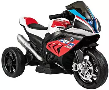 Costway Kinder-Elektromotorrad BMW 6V mit Musik und Stützrädern, rot (TQ10106DE-RE)