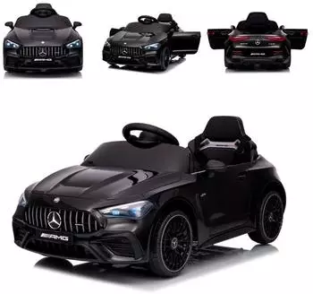 Chipolino Mercedes AMG CLE 53 Kinder-Elektroauto mit Fernbedienung, Stoßdämpfer, LED, schwarz