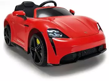 Injusa Porsche Taycan Turbo S Kinderfahrzeug 12V, rot (7200)