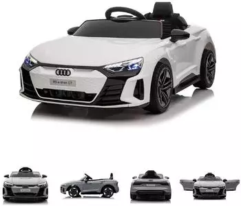 Moni Audi RS E-Tron GT Kinder-Elektroauto, weiß, Fernbedienung, EVA-Räder (6888)