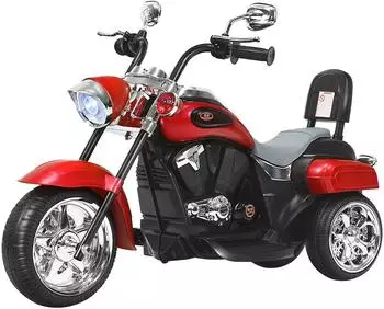 Costway Elektro-Kindermotorrad 6V, 3 Räder, rot (TY327686DE-RE)