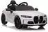 ES-Toys BMW M4 Kinder-Elektroauto 12V7A, 2 Motoren, EVA-Reifen, weiß