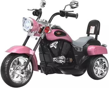 Costway Elektro-Kindermotorrad 6V Dreirad, hellrosa (TY327686DE-PI)