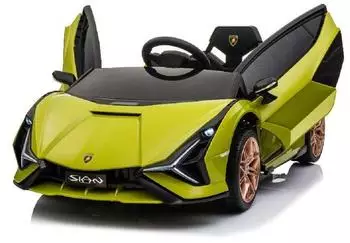 ES-Toys Lamborghini Sian Kinder-Elektroauto 12V, EVA-Reifen, Flügeltüren, grün