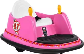 Costway Autoscooter 6V mit Fernbedienung, 360°, rosa (TQ10059DE-PI)