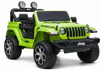 Wisam Jeep Rubicon Kinder-Elektroauto 4x4, EVA, LED, grün