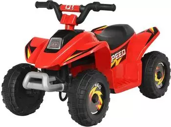 Costway Kinder-Elektroquad 6V, 2,8-4,6km/h, bis 30kg, rot