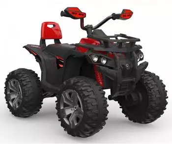 Moni Majestic QLS-3288 Kinder-Elektroquad Buggy, Musikfunktion, rot (QLS-3288)