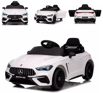 Chipolino Mercedes AMG CLE 53 Kinder-Elektroauto mit Fernbedienung, Stoßdämpfer, LED, weiß