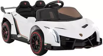 Costway Lamborghini Kinder-Elektroauto 12V, weiß (FC32397PQ-NEDE)