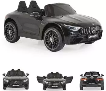 Moni Mercedes-Benz DK-SL63 Kinder-Elektroauto Zweisitzer, Bluetooth, schwarz (DK-SL63)