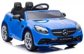 Wisam Mercedes SLC 300 Kinder-Elektroauto 2-Sitzer, blau, LED, MP3, Fernbedienung (SLC 300)