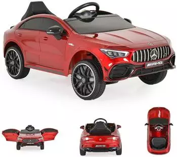 Moni Mercedes-AMG CLA 45 Kinder-Elektroauto Bluetooth, 4 Motoren, rot