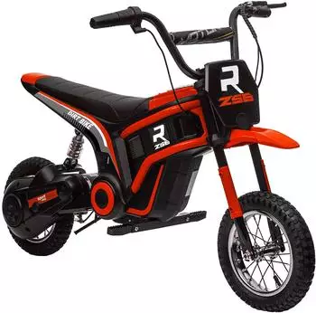 HomCom Kinder-Elektromotorrad 24V 350W, 8-16km/h, rot (370-304V90RD)