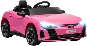 HomCom Audi RS E-tron GT Kinder-Elektroauto 12V mit Fernbedienung, rosa (370-220V90PK)
