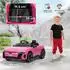 HomCom Audi RS E-tron GT Kinder-Elektroauto 12V mit Fernbedienung, rosa (370-220V90PK)